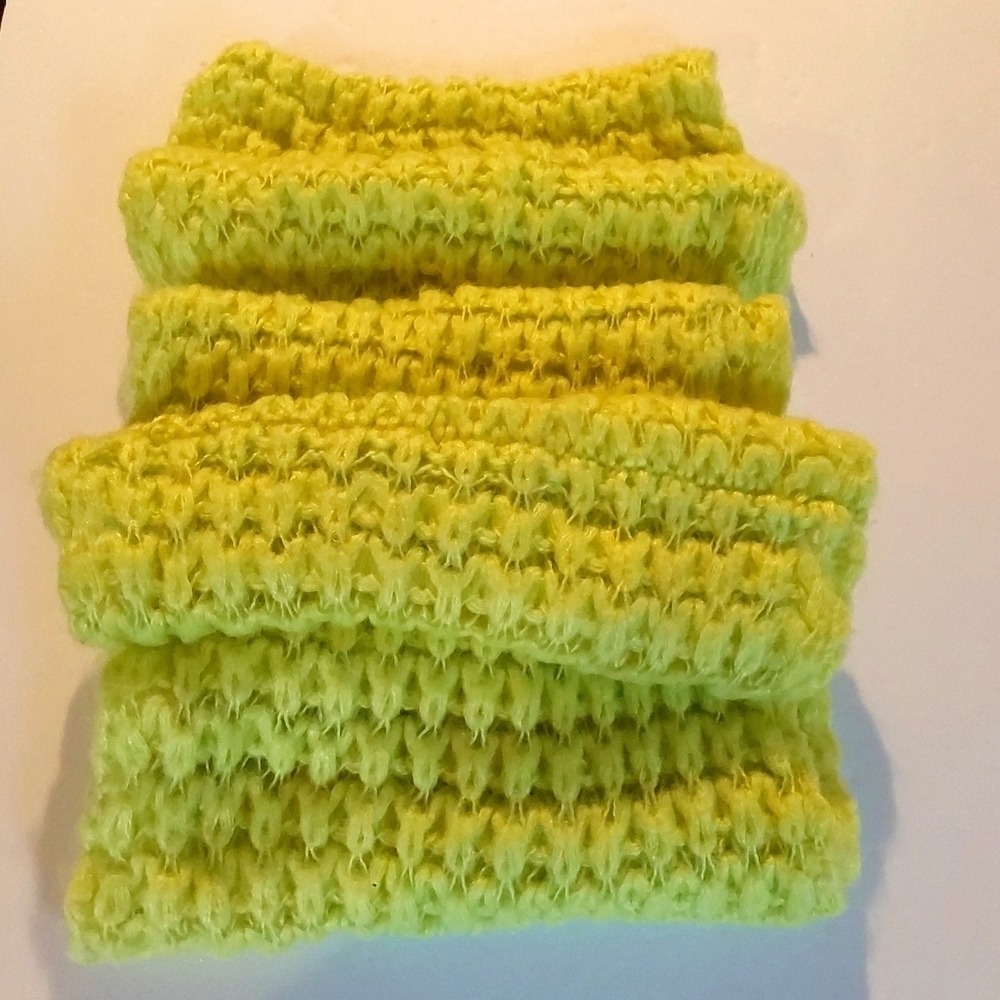 Aeropostale Lime Green Chunky Open Knit Infinity Scarf Super Soft Stretchy
